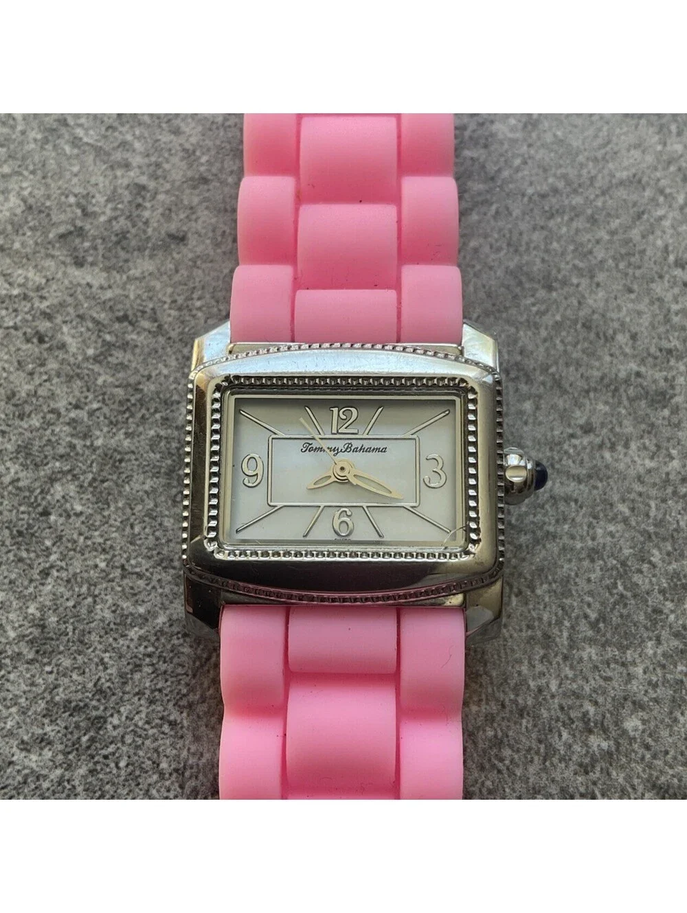 Tommy Bahama Women Watch TB2076 MOP Dial 24mm Silver Tone Case Quartz Analog A18